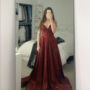 Sherri hill wine/red dress 52760